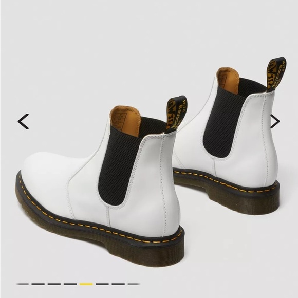 New Dr.Martens 2976 YELLOW STITCH SMOOTH LEATHER CHELSEA BOOTS M10 L11 in White - Picture 11 of 12